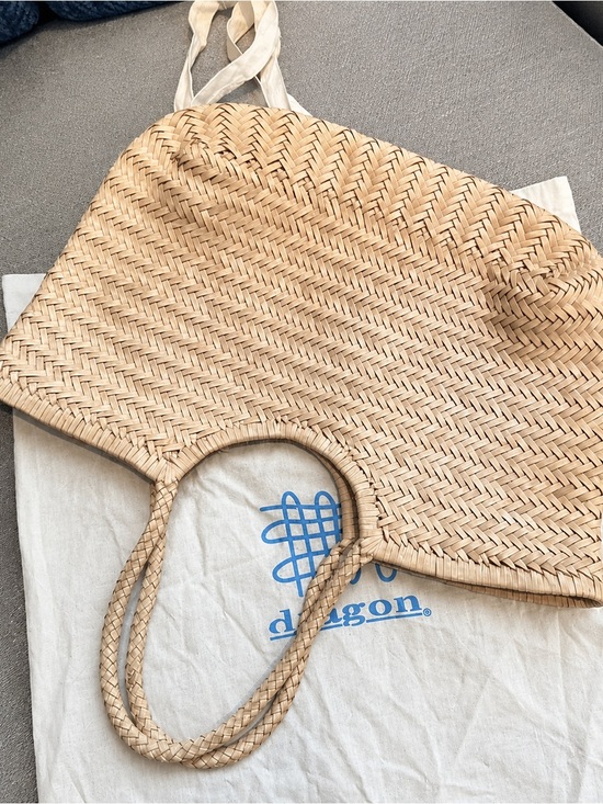 Dragon Diffusion Handbags - Dragon Diffusion Natural Woven Straw Tote